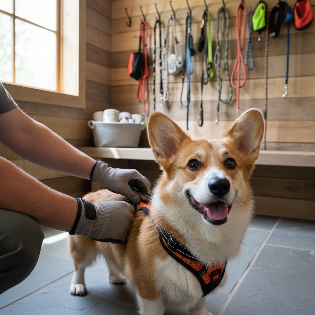 Professional dog walkers team